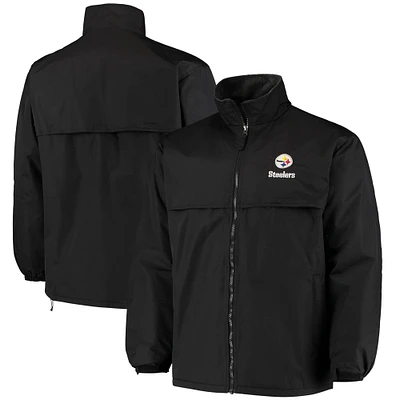 Veste en molleton entièrement zippée Dunbrooke Pittsburgh Steelers Triumph pour hommes, noire