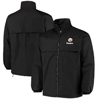 Veste en molleton entièrement zippée Dunbrooke Pittsburgh Steelers Triumph pour hommes, noire