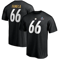 Fanatics pour hommes de marque Alan Faneca noir Pittsburgh Steelers NFL Hall of Fame classe 2021 nom et numéro T-shirt