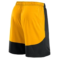 Men's Fanatics Black/Gold Pittsburgh Steelers Big & Tall Launch Shorts