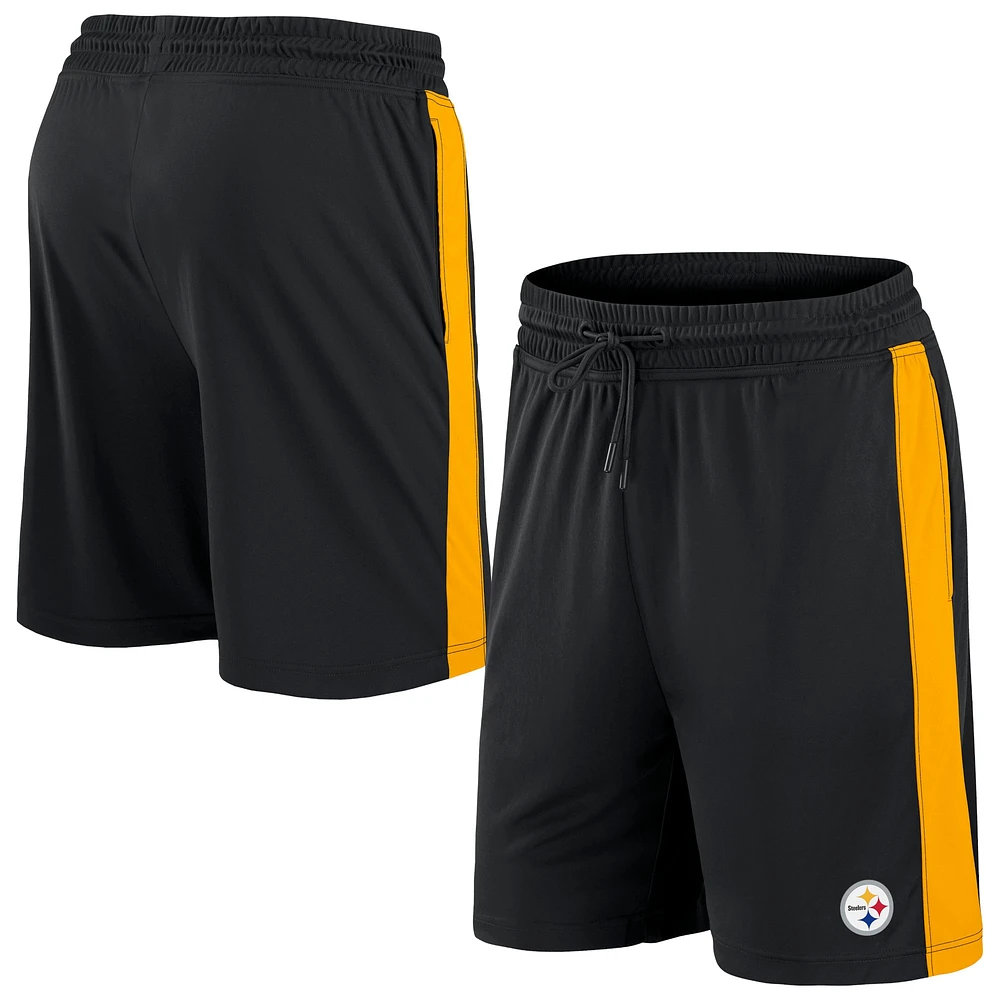 Men's Fanatics Black/Gold Pittsburgh Steelers Break It Loose - Shorts