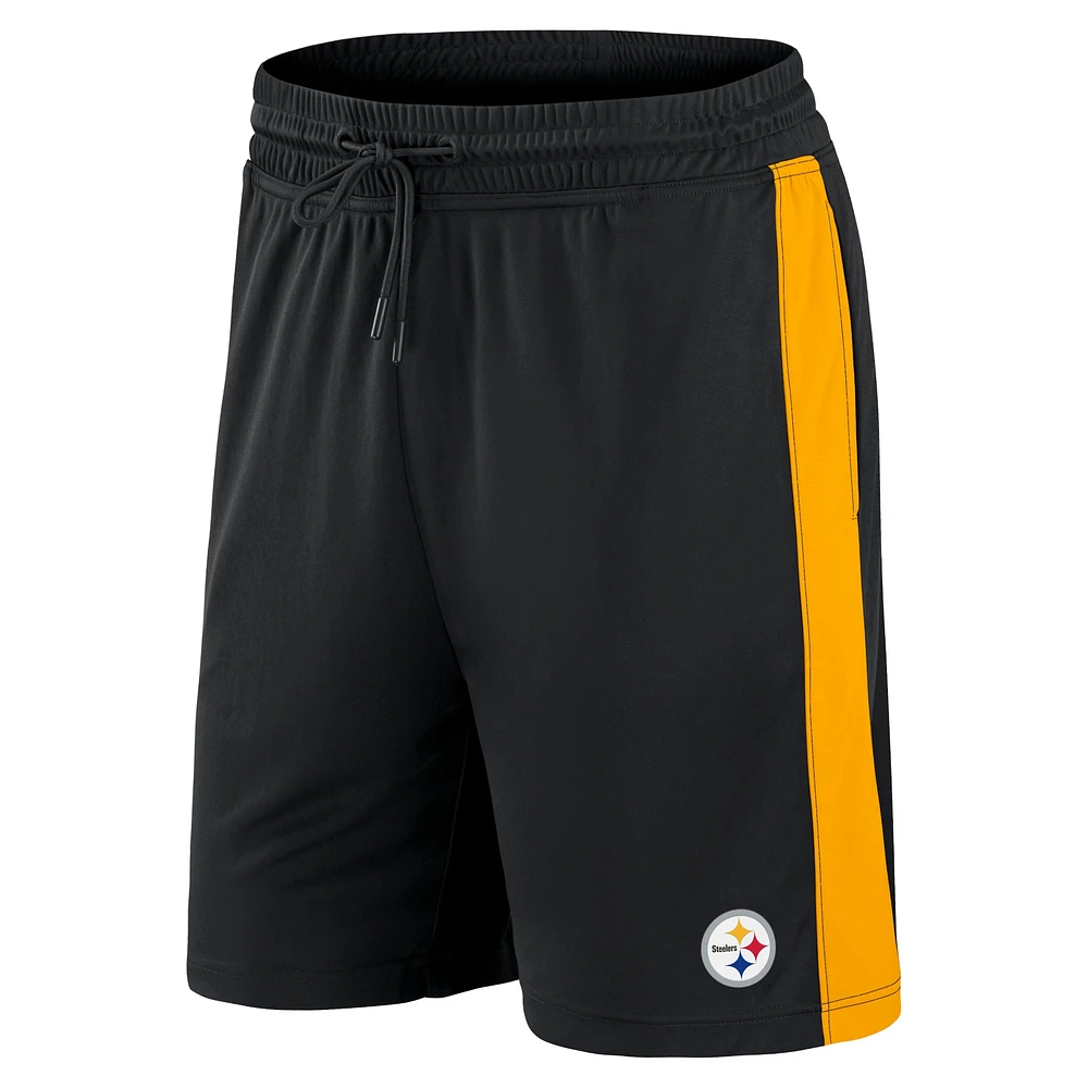 Men's Fanatics Black/Gold Pittsburgh Steelers Break It Loose - Shorts