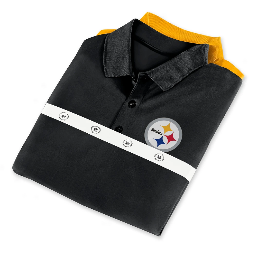 Men's Fanatics Black/Gold Pittsburgh Steelers Home and Away 2-Pack Polo Set