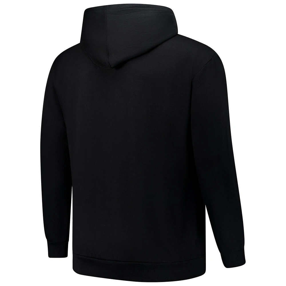 Sweat à capuche zippé manches longues et col rond Fanatics pour homme, noir, Pittsburgh Steelers
