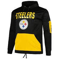 Sweat à capuche Fanatics pour hommes, noir, Pittsburgh Steelers, Big & Tall