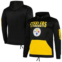 Sweat à capuche Fanatics pour hommes, noir, Pittsburgh Steelers, Big & Tall