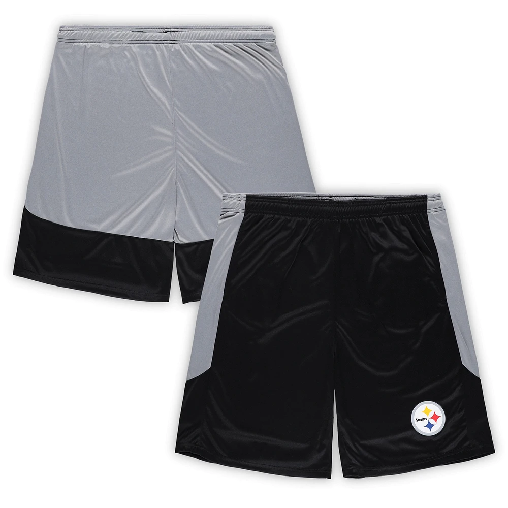 Short noir avec logo de l'équipe Fanatics Pittsburgh Steelers Big & Tall pour hommes