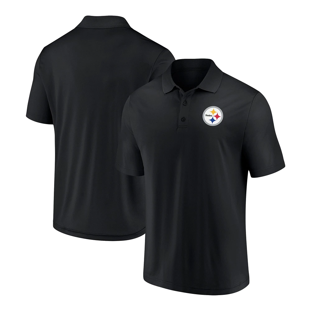 Men's Fanatics Black Pittsburgh Steelers Component Polo