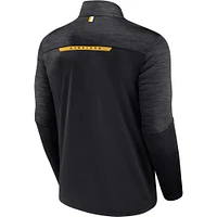 Men's Fanatics Black Pittsburgh Steelers Defender Half-Zip Top