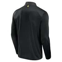 Men's Fanatics Black Pittsburgh Steelers Defender Long Sleeve Quarter-Zip Jacket