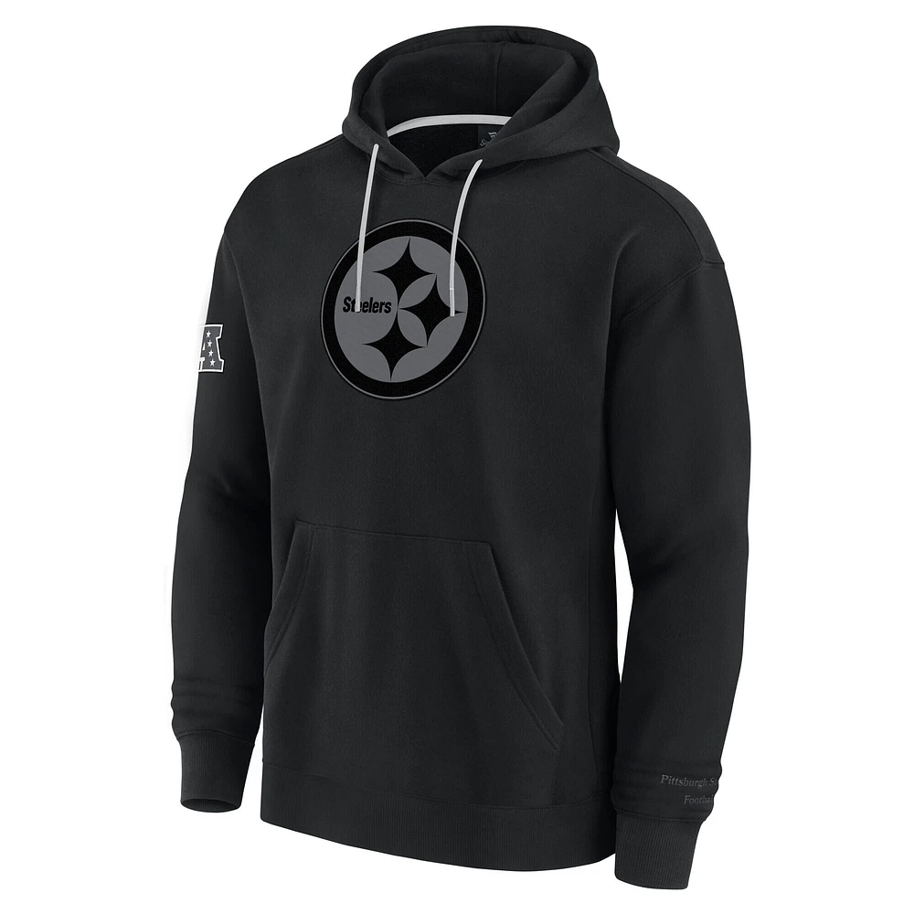 Men's Fanatics Black Pittsburgh Steelers Elements Pace Fleece Pullover Hoodie