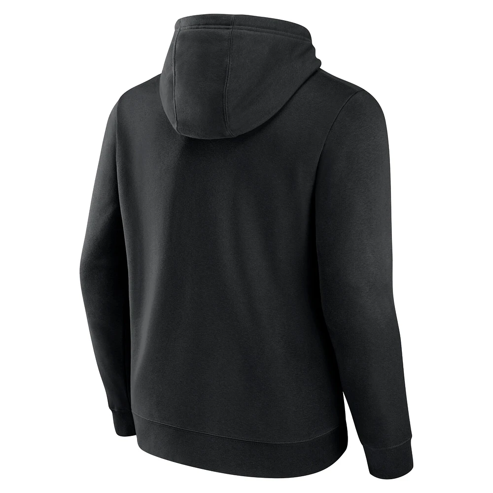 Men's Fanatics Black Pittsburgh Steelers Geometric Chrome Pullover Hoodie