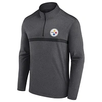 Men's Fanatics  Black Pittsburgh Steelers Head-to-Head Quarter-Zip Top