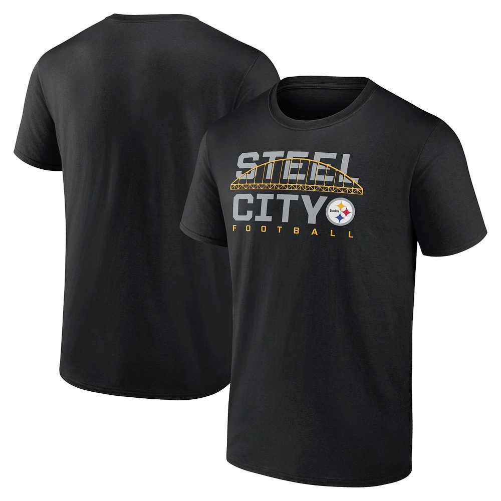 Men's Fanatics Black Pittsburgh Steelers Hometown Offensive Drive T-Shirt