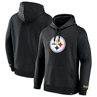 Men's Fanatics Black Pittsburgh Steelers Legacy Fleece Pullover Hoodie