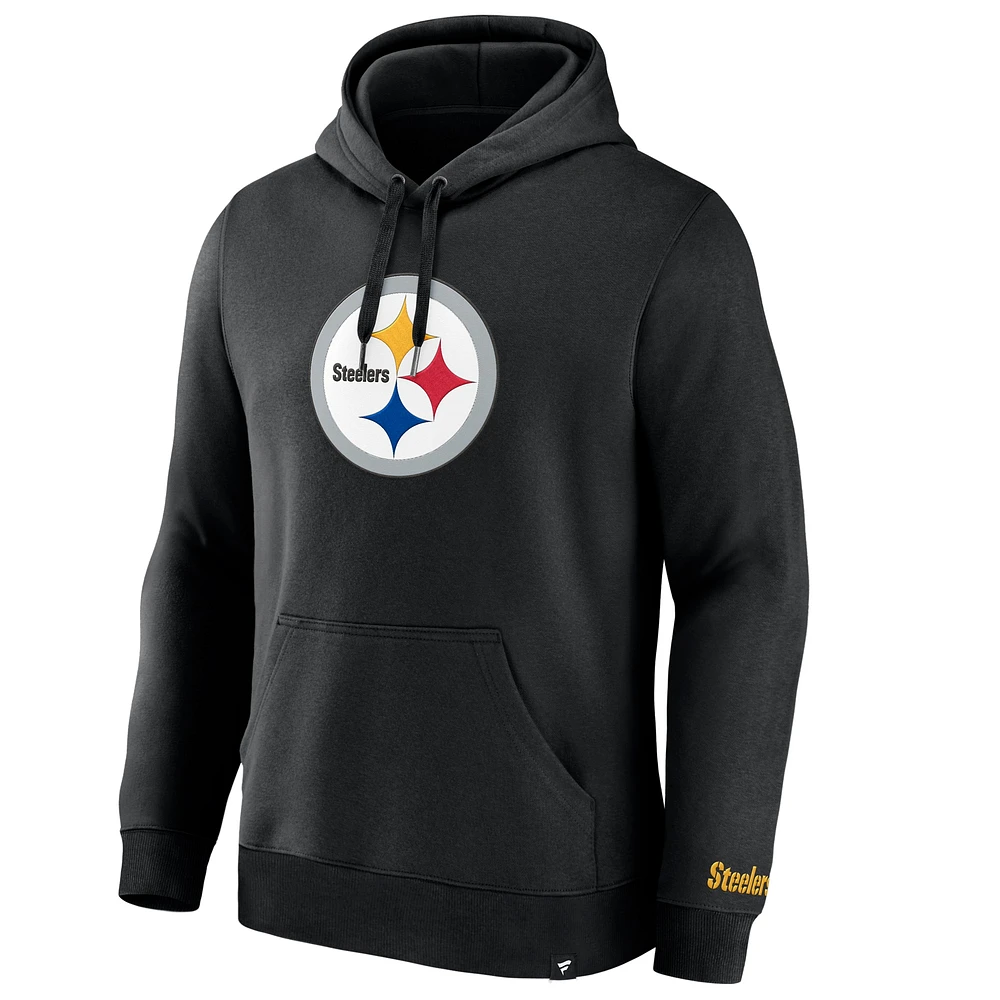 Men's Fanatics Black Pittsburgh Steelers Legacy Fleece Pullover Hoodie