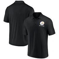 Polo Lockup noir pour homme des Steelers de Pittsburgh Fanatics