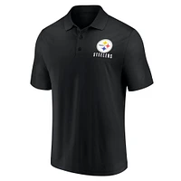 Polo Lockup noir pour homme des Steelers de Pittsburgh Fanatics