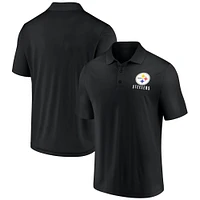 Polo Lockup noir pour homme des Steelers de Pittsburgh Fanatics