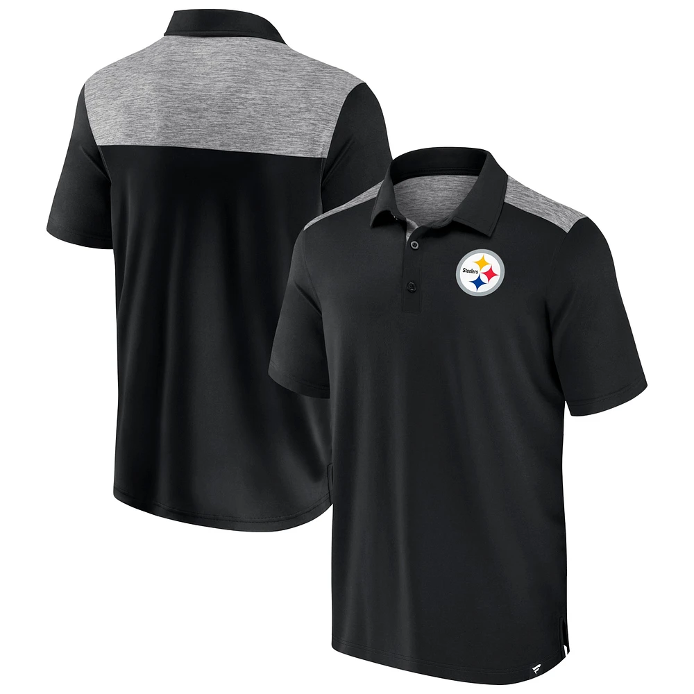 Polo noir Fanatics Pittsburgh Steelers Long Shot pour hommes