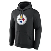 Men's Fanatics Black Pittsburgh Steelers Primary Logo Fleece Pullover Hoodie