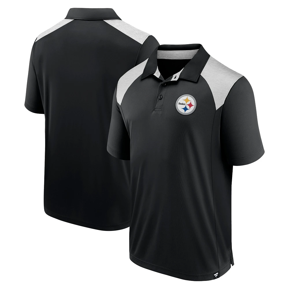 Polo primaire Fanatics noir Pittsburgh Steelers pour hommes