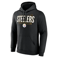 Men's Fanatics Black Pittsburgh Steelers Pylon Outline Pullover Hoodie