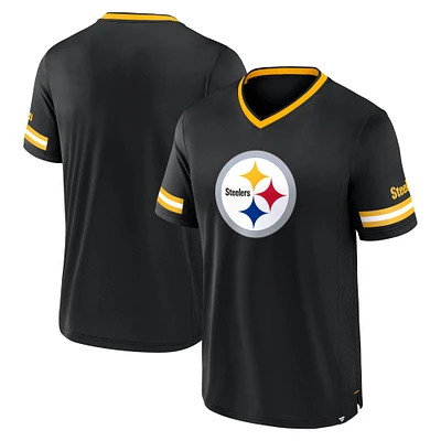 T-shirt à rayures empilables Fanatics pour hommes, noir, Pittsburgh Steelers