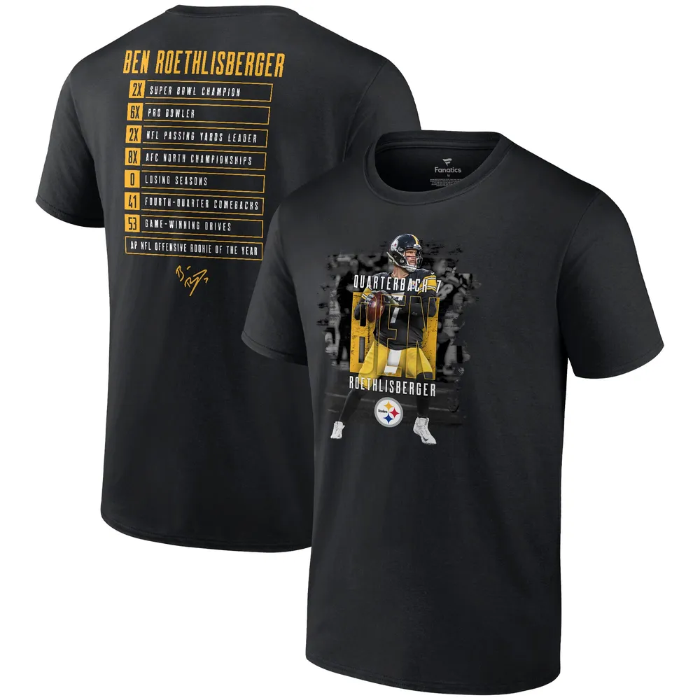 Lids Ben Roethlisberger Pittsburgh Steelers Fanatics Branded Career Stats T- Shirt - Black