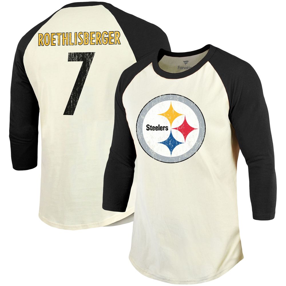 Majestic Threads Men's Fanatics Branded Ben Roethlisberger Cream