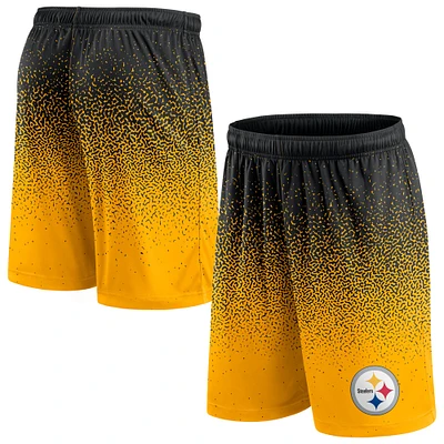 Pittsburgh Steelers Fanatics Branded Ombre Shorts - Black/Gold