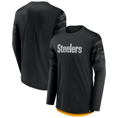 Pittsburgh Steelers Fanatics Branded Primary Logo Tri-Blend Long