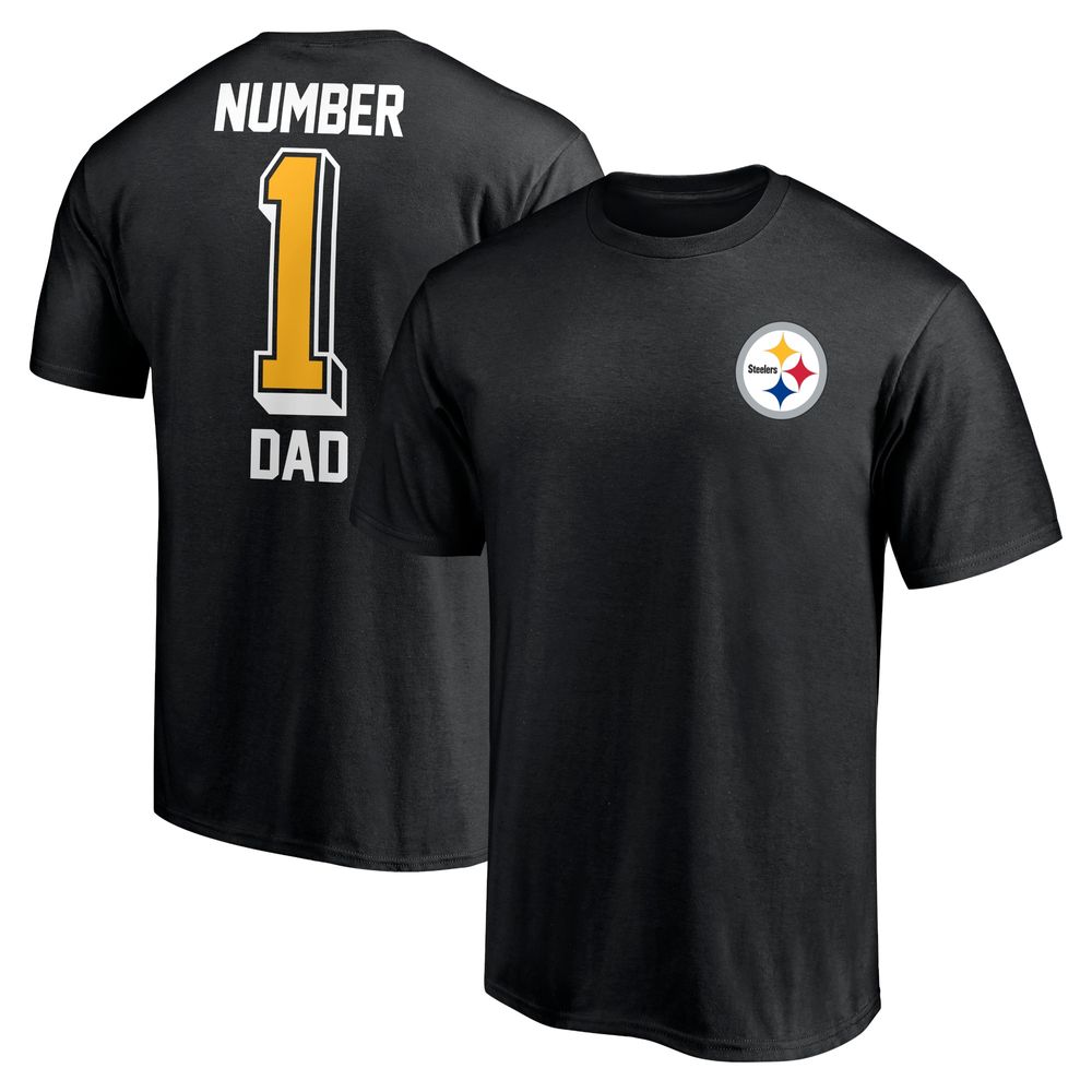 Men's Fanatics Branded Black Pittsburgh Steelers Number One Dad T-Shirt Size: Extra Large