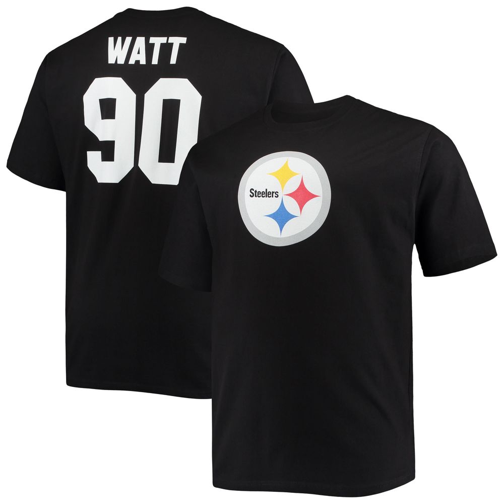 Fanatics Branded Men's Fanatics Branded T.J. Watt Black Pittsburgh Steelers  Big & Tall Player Name Number T-Shirt