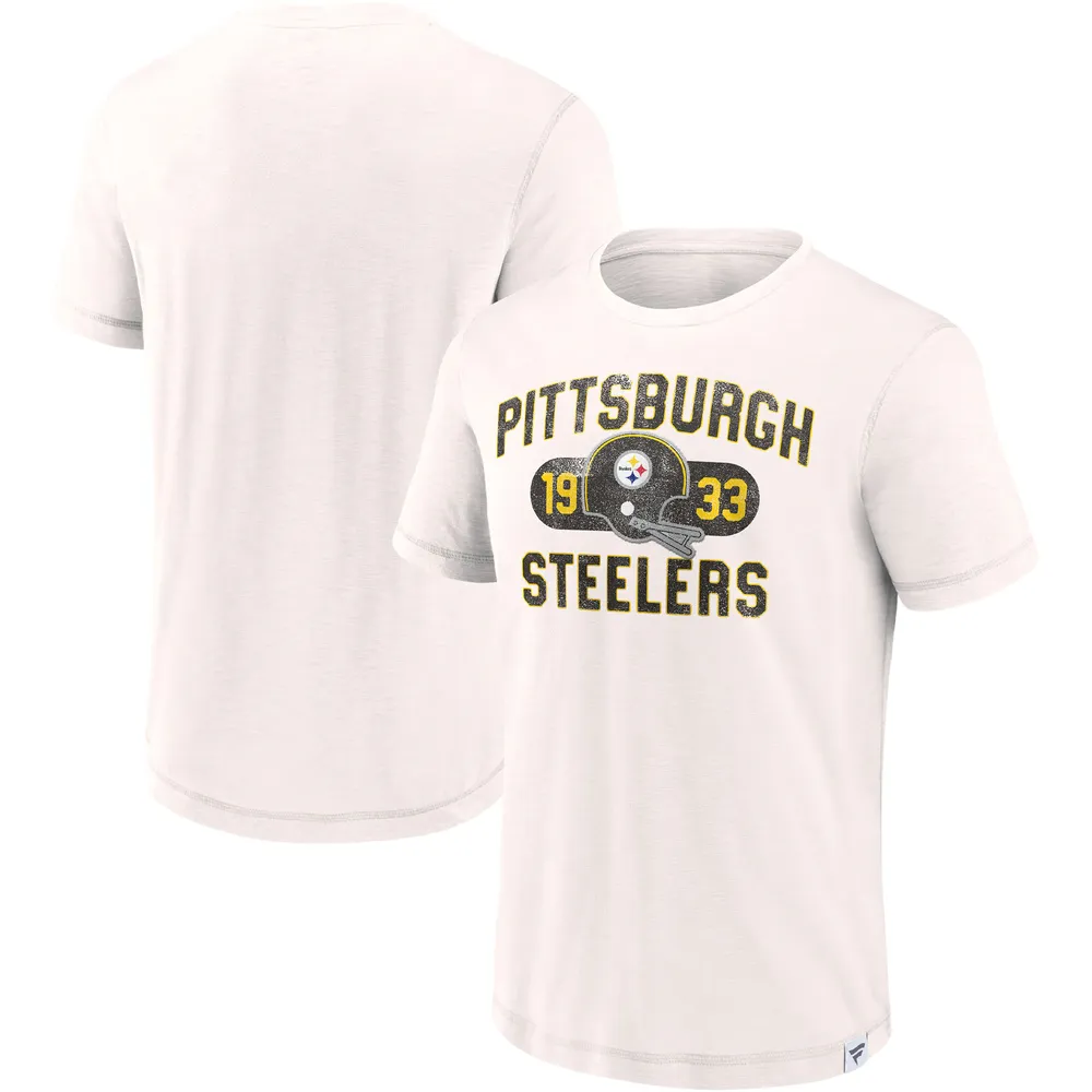 Men's Fanatics Branded White Pittsburgh Steelers Long Sleeve T