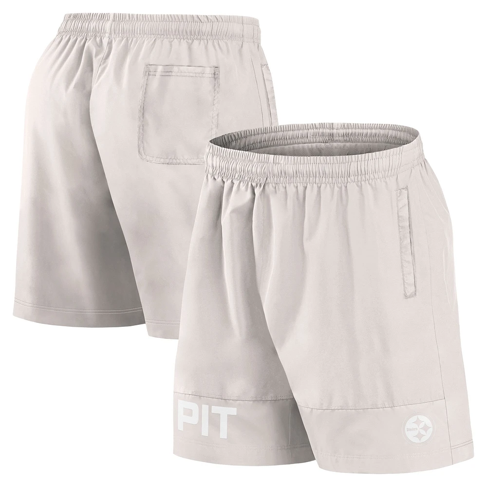 Short Fanatics crème Pittsburgh Steelers Elements pour hommes