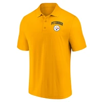 Men's Fanatics Gold Pittsburgh Steelers Push Back Polo