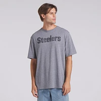 T-shirt tri-blend gris chiné Fanatics pour homme des Steelers de Pittsburgh