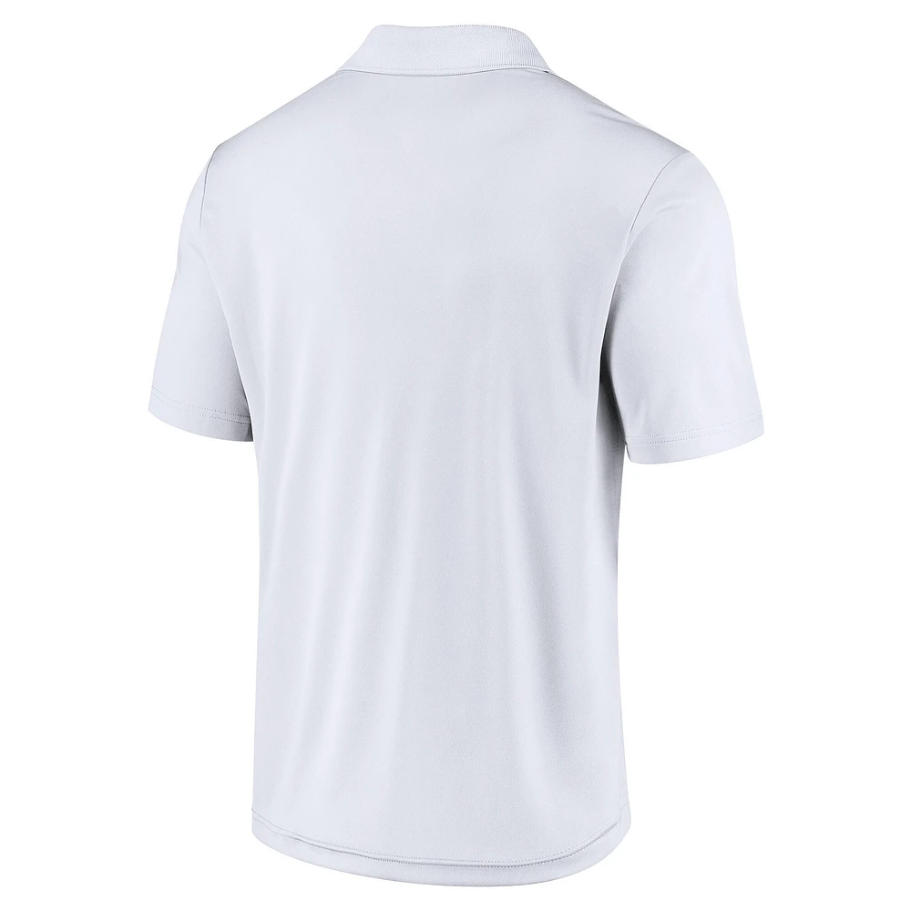 Polo Lockup blanc pour homme Fanatics des Steelers de Pittsburgh