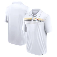 Polo interlock blanc Pittsburgh Steelers Victory For Us Fanatics pour hommes