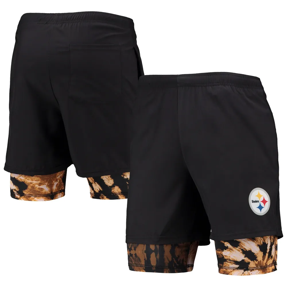 Short de course FOCO Pittsburgh Steelers noir pour homme