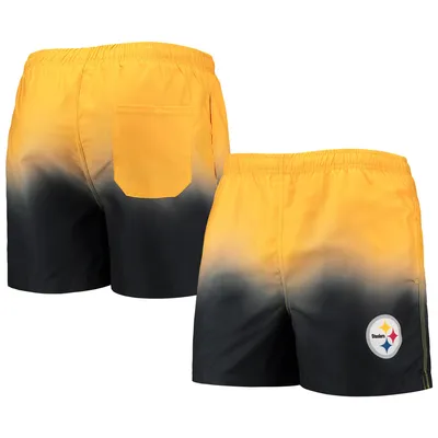 Pittsburgh Steelers FOCO Dip-Dye Swim Shorts - Gold/Black