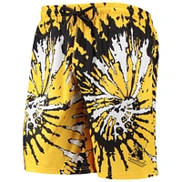 FOCO Gold Pittsburgh Steelers Retro Static Mesh Short de détente pour homme