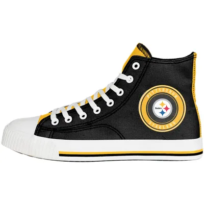 Pittsburgh Steelers NFL Womens Glitter Low Top Canvas Shoes