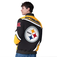 Veste à boutons-pression G-III Extreme pour homme Pittsburgh Steelers Maximum Racing noire