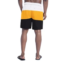 Men's G-III Sports by Carl Banks  Black/Gold Pittsburgh Steelers Sunrise Volley Swim Shorts