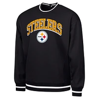 Men's G-III Sports by Carl Banks Black Pittsburgh Steelers Adaptive Blocker Fleece Pullover Sweatshirt