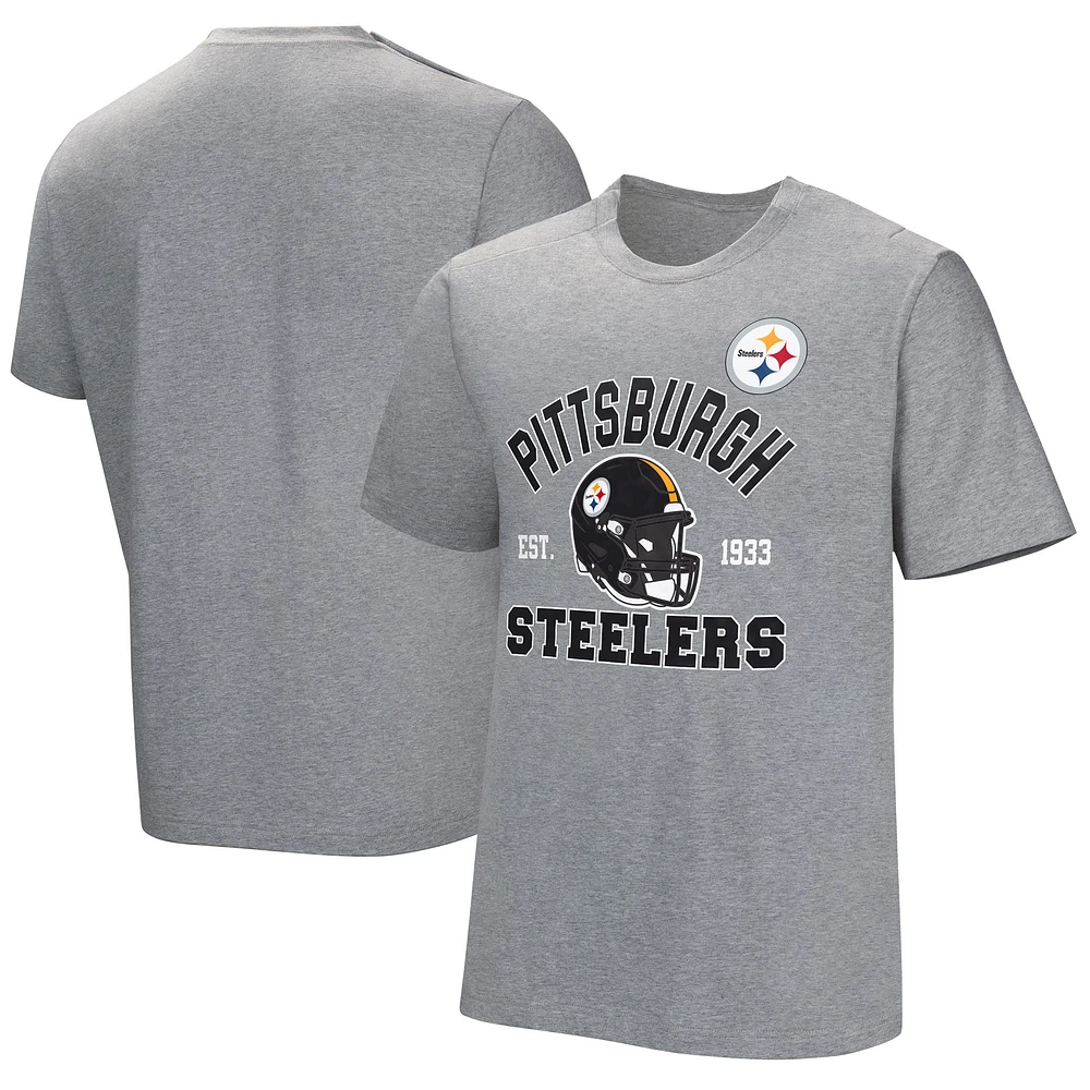 T-shirt adaptatif gris Pittsburgh Steelers Tackle pour hommes