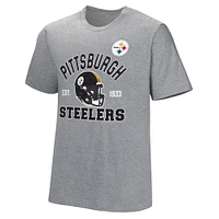 T-shirt adaptatif gris Pittsburgh Steelers Tackle pour hommes