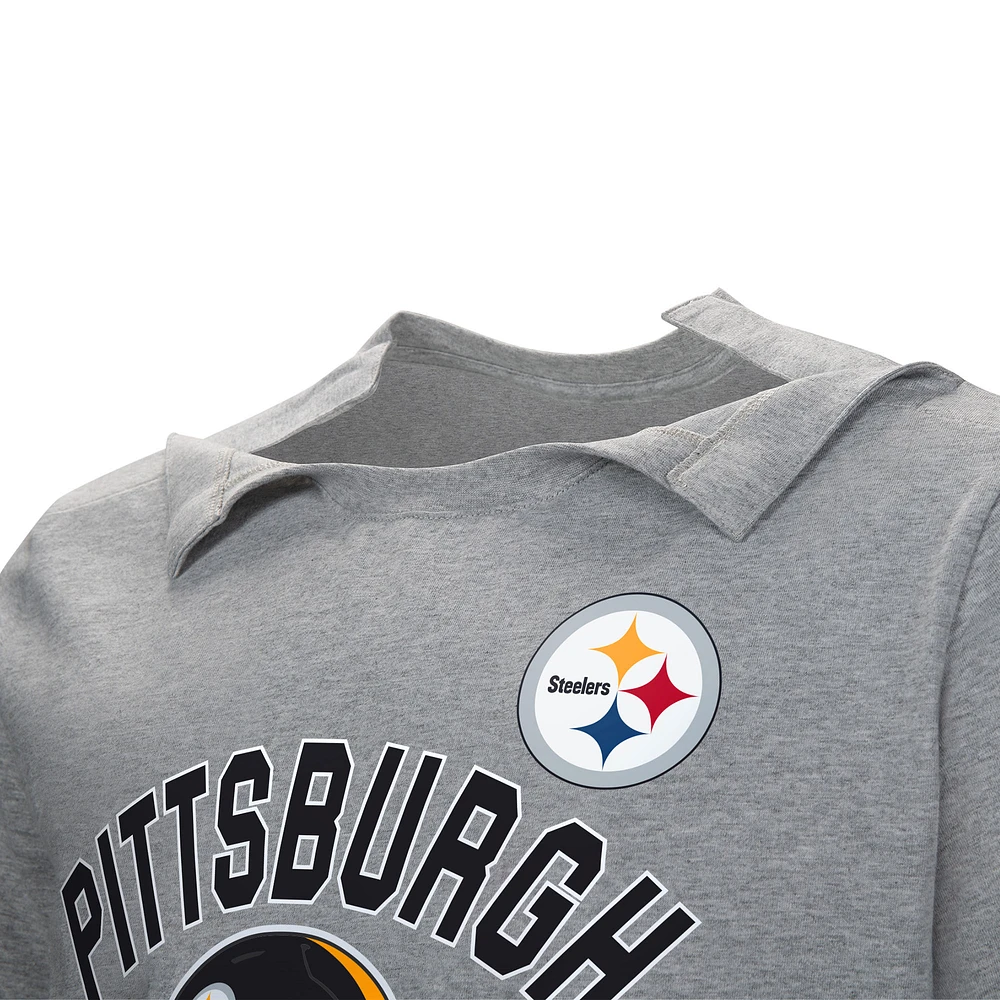 T-shirt adaptatif gris Pittsburgh Steelers Tackle pour hommes